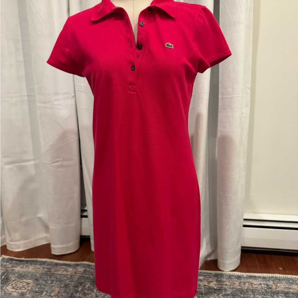 Lacoste Women's Pink Polo Dress